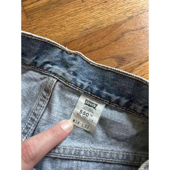 Vintage Levi's Mens 550 Blue Jeans Size 34x32 Relaxed Fit Denim Skater Y2K - Picture 7 of 9